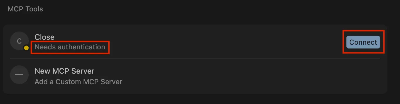 Cursor needs authentication